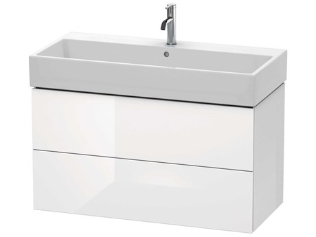 Duravit L-cube 39'' Two Drawer White High Gloss Wall-Mounted Vanity Unit