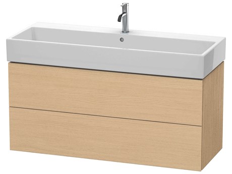 Duravit L-cube 47'' Two Drawer Natural Oak Matt Wall-Mounted Vanity Unit