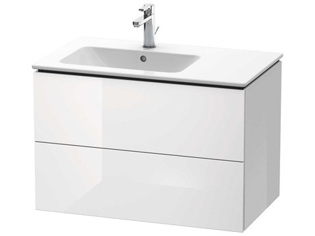 Duravit L-cube 32'' Two Drawer White High Gloss Wall-Mounted Vanity Unit