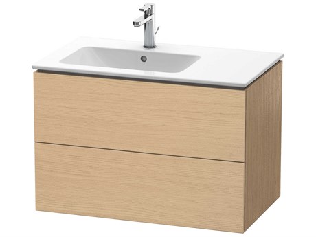 Duravit L-cube 32'' Two Drawer Natural Oak Matt Wall-Mounted Vanity Unit