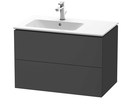 Duravit L-cube 32'' Two Drawer Graphite Matt Wall-Mounted Vanity Unit