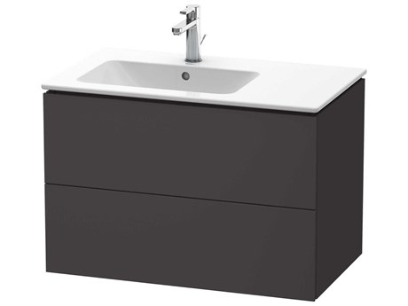 Duravit L-cube 32'' Two Drawer Graphite Super Matt Wall-Mounted Vanity Unit