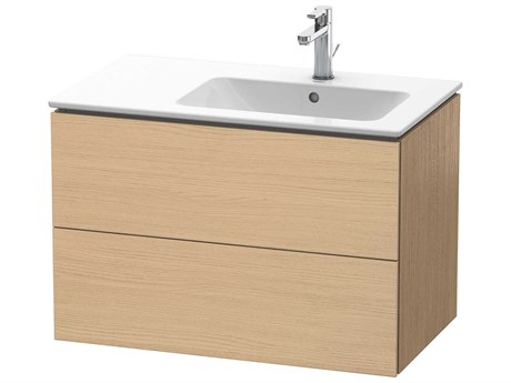 Duravit L-cube 32'' Two Drawer Natural Oak Matt Wall-Mounted Vanity Unit