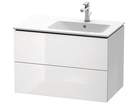 Duravit L-cube 32'' Two Drawer White High Gloss (Lacquer) Wall-Mounted Vanity Unit