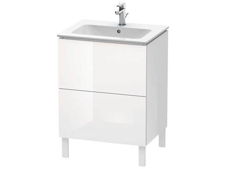 Duravit L-cube 24'' Two Drawer White High Gloss Wall-Mounted Vanity Unit