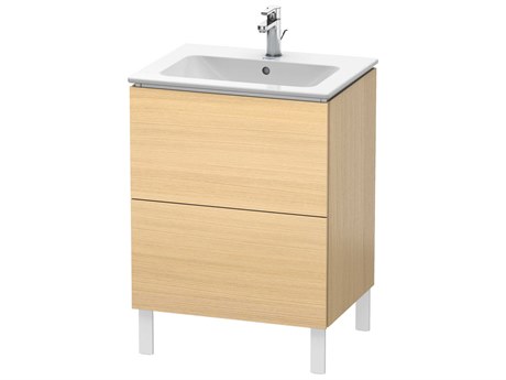Duravit L-cube 24'' Two Drawer Mediterranean Oak Wall-Mounted Vanity Unit