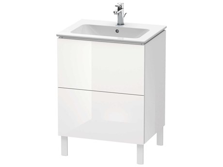Duravit L-cube 24'' Two Drawer White High Gloss (Lacquer) Wall-Mounted Vanity Unit