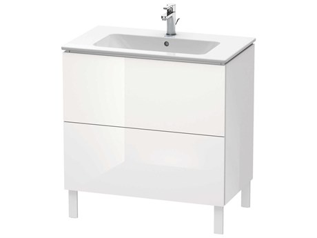 Duravit L-cube 32'' Two Drawer White High Gloss (Lacquer) Wall-Mounted Vanity Unit