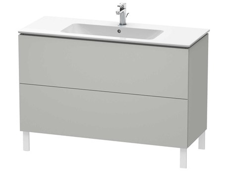 Duravit L-cube 48'' Two Drawer Concrete Gray Matt Wall-Mounted Vanity Unit