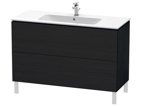 Duravit L-cube 48'' Two Drawer Black Oak Matt Wall-Mounted Vanity Unit