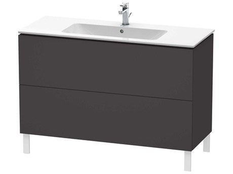 Duravit L-cube 48'' Two Drawer Graphite Super Matt Wall-Mounted Vanity Unit