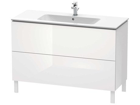 Duravit L-cube 48'' Two Drawer White High Gloss (Lacquer) Wall-Mounted Vanity Unit