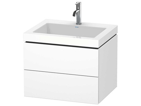 Duravit L-cube 24'' Two Drawer White Matt Wall-Mounted Vanity Unit