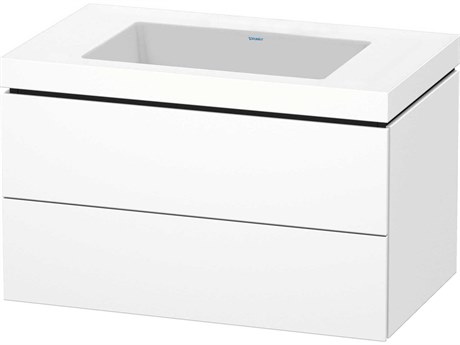 Duravit L-cube 32'' Two Drawer White Matt Wall-Mounted Vanity Unit