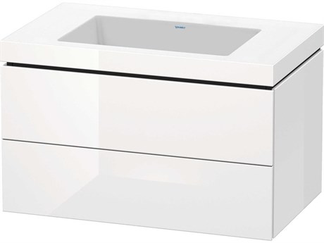 Duravit L-cube 32'' Two Drawer White High Gloss Wall-Mounted Vanity Unit
