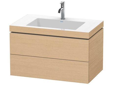 Duravit L-cube 32'' Two Drawer Natural Oak Matt Wall-Mounted Vanity Unit