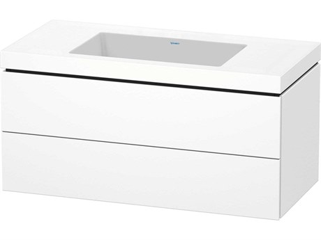 Duravit L-cube 39'' Two Drawer White Matt Wall-Mounted Vanity Unit