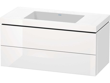 Duravit L-cube 39'' Two Drawer White High Gloss Wall-Mounted Vanity Unit