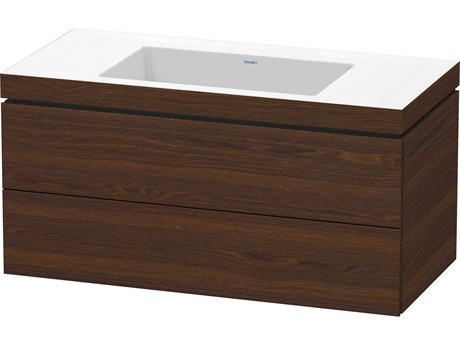 Duravit L-cube 39'' Two Walnut (Brushed) Matt Wall-Mounted Vanity Unit