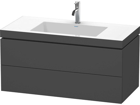 Duravit L-cube 39'' Two Drawer Graphite Matt Wall-Mounted Vanity Unit