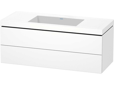 Duravit L-cube 47'' Two Drawer White Matt Wall-Mounted Vanity Unit