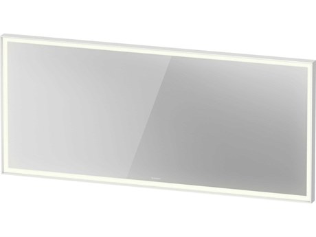 Duravit L-cube 63'' White Aluminium Matte Frame LED Mirror - Sensor Switch