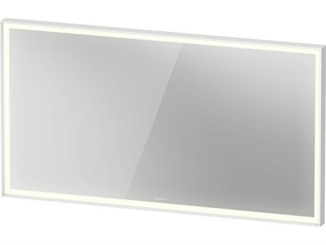 Duravit L-cube 51'' White Aluminium Matte Frame LED Mirror - Sensor Switch