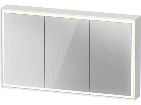 Duravit L-cube 47'' White Frame LED Mirror - Sensor Switch - Left & Right Side Hinge