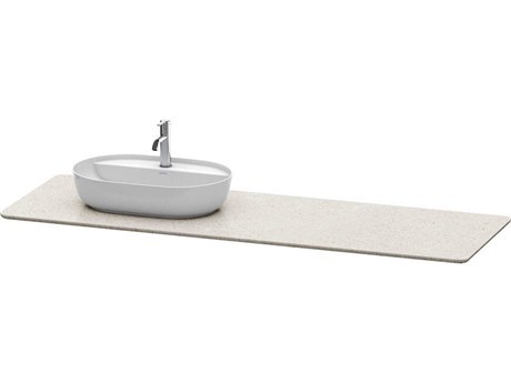Duravit Luv 70'' Stone Sand Polished Vanity Top Only - 1 Left Side Cut-out