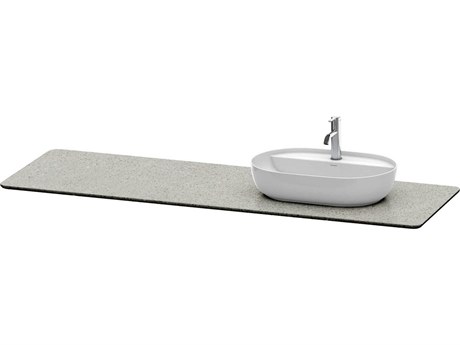 Duravit Luv 70'' Stone Gray Polished Vanity Top Only - 1 Right Side Cut-out