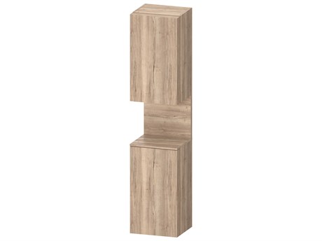 Duravit Qatego 16'' Marbeled Oak Matt Tall Cabinet - Left Side Hinge