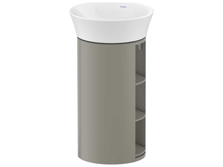 Duravit White Tulip 16'' Stone Gray Satin Matte Floor Standing Vanity Unit