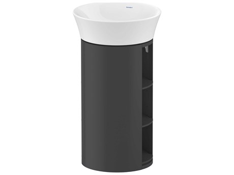 Duravit White Tulip 16'' Graphite High Gloss Floor Standing Vanity Unit