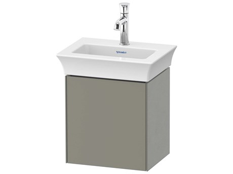 Duravit White Tulip 15'' Stone Gray Satin Wall-Mounted Vanity Unit - Left Hand Hinge