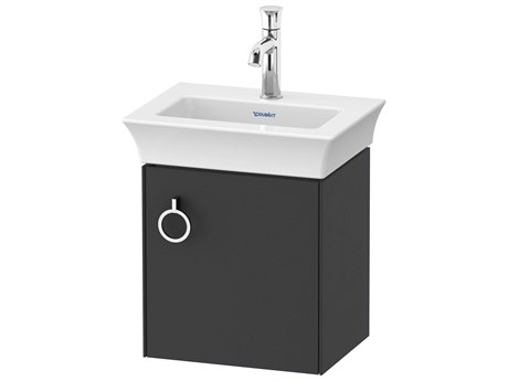 Duravit White Tulip 15'' Graphite Satin Matte Wall-Mounted Vanity Unit - Right Hand Hinge