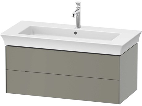 Duravit White Tulip 39'' Stone Gray Satin Wall-Mounted Vanity Unit