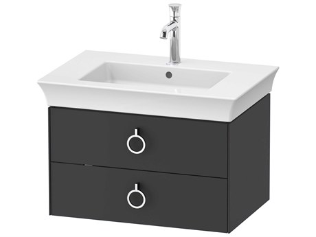 Duravit White Tulip 27'' Graphite Satin Matte Wall-Mounted Vanity Unit