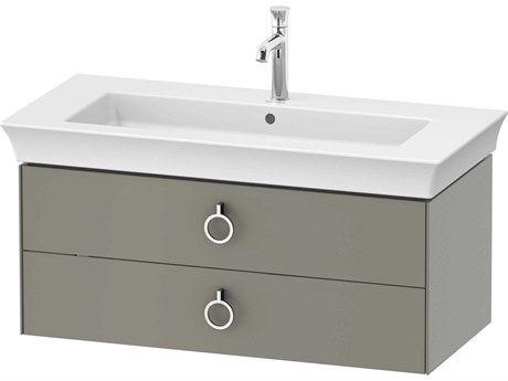 Duravit White Tulip 39'' Stone Gray Satin Wall-Mounted Vanity Unit