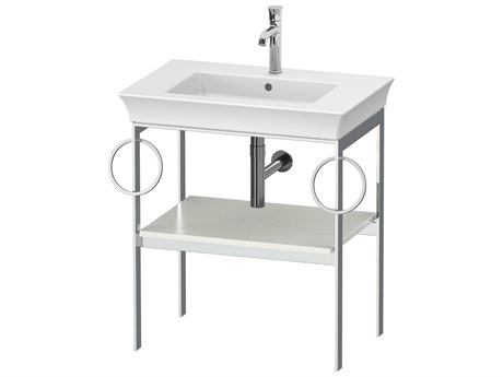 Duravit White Tulip 27'' White Satin Matt Metal Console Vanity Unit