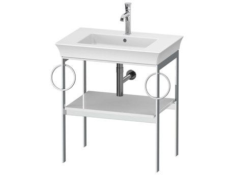 Duravit White Tulip 27'' White High Gloss Metal Console Vanity Unit