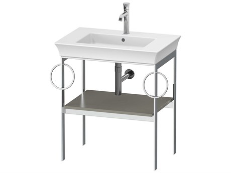 Duravit White Tulip 27'' Stone Gray Satin Console Vanity Unit