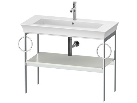 Duravit White Tulip 39'' White Satin Matt Metal Console Vanity Unit