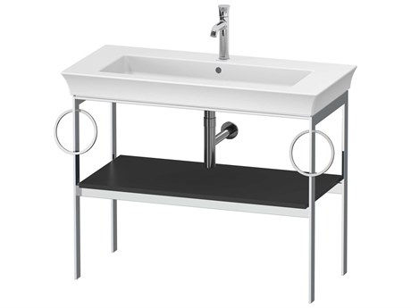 Duravit White Tulip 39'' Graphite Satin Matt Console Vanity Unit