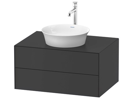 Duravit White Tulip 32'' Graphite Satin Matte Vanity Unit