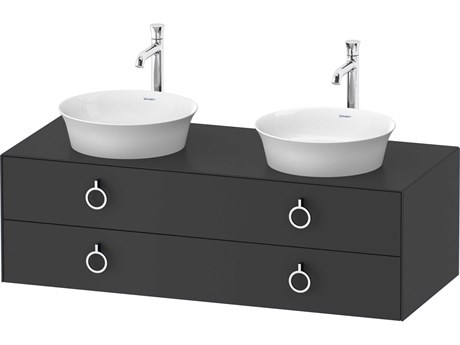 Duravit White Tulip 51'' Graphite Satin Matte Vanity Unit