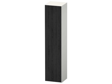 Duravit Zencha 16'' Black Oak Matt/White Super Matt Wall-Mounted Cabinet - Right Hand Hinge
