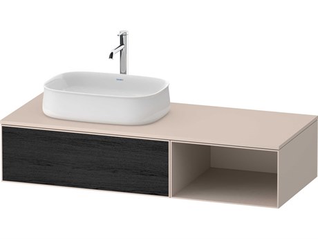 Duravit Zencha 51'' Black Oak Matt/Taupe Super Matt Wall-Mounted Vanity Unit