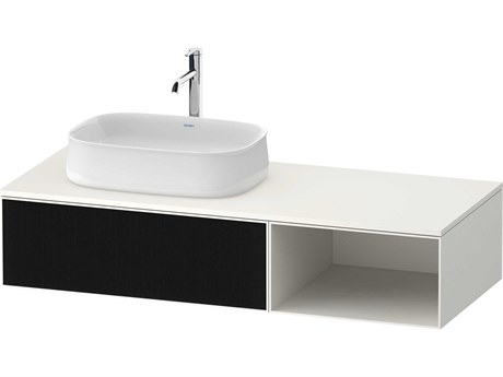 Duravit Zencha 51'' Black/White Super Matt Wall-Mounted Vanity Unit