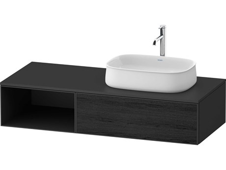 Duravit Zencha 51'' Black Oak Matt/Graphite Super Matt Wall-Mounted Vanity Unit
