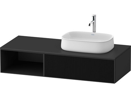 Duravit Zencha 51'' Black/Graphite Super Matt Wall-Mounted Vanity Unit